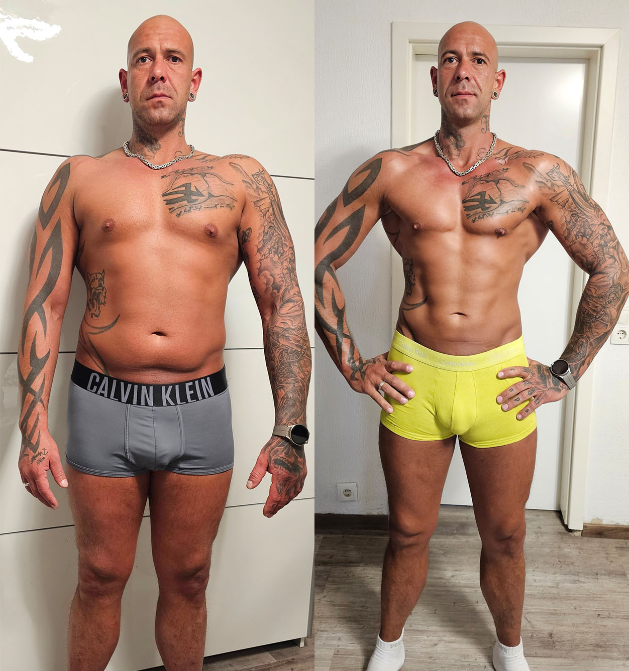 Vorher-Nachher Transformation Athlet 1